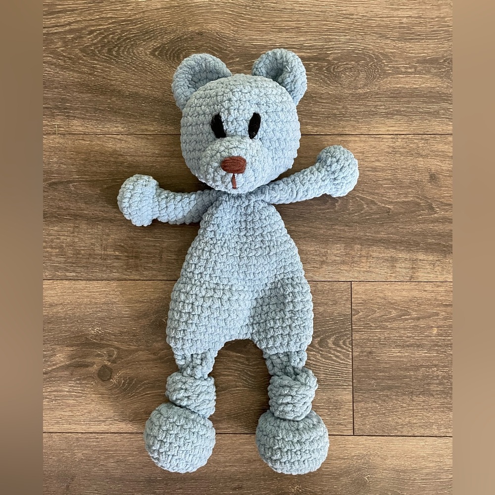 Crochet Baby Blue Snuggly Bear